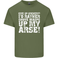 Give up Archery? Funny Offensive Archer Mens Cotton T-Shirt Tee Top Military Green