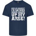 Give up Archery? Funny Offensive Archer Mens Cotton T-Shirt Tee Top Navy Blue