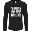 Give up Archery? Funny Offensive Archer Mens Long Sleeve T-Shirt Black