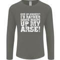 Give up Archery? Funny Offensive Archer Mens Long Sleeve T-Shirt Charcoal