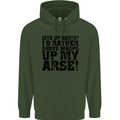 Give up Darts? Player Funny Mens 80% Cotton Hoodie Forest Green