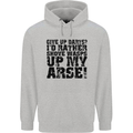Give up Darts? Player Funny Mens 80% Cotton Hoodie Sports Grey