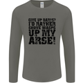 Give up Darts? Player Funny Mens Long Sleeve T-Shirt Charcoal