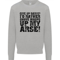 Give up Darts? Player Funny Mens Sweatshirt Jumper White