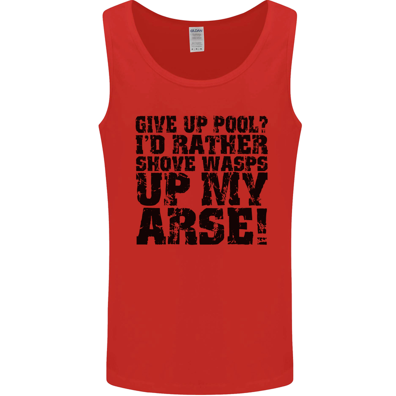 Give up Pool? Player Funny Mens Vest Tank Top Red