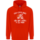 Go Cycling Say Voices in My Head Cyclist Childrens Kids Hoodie Bright Red