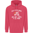Go Cycling Say Voices in My Head Cyclist Childrens Kids Hoodie Heliconia