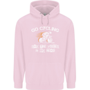 Go Cycling Say Voices in My Head Cyclist Childrens Kids Hoodie Light Pink