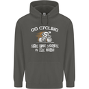 Go Cycling Say Voices in My Head Cyclist Childrens Kids Hoodie Storm Grey