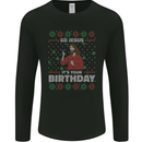 Go Jesus It's Your Birthday Funny Christmas Mens Long Sleeve T-Shirt Black