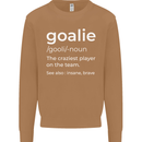 Goalie Keeper Football Ice Hockey Funny Mens Sweatshirt Jumper Caramel Latte