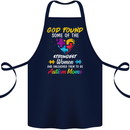 God Found Autism Moms Autistic ASD Cotton Apron 100% Organic Navy Blue