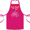 God Found Autism Moms Autistic ASD Cotton Apron 100% Organic Pink