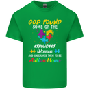 God Found Autism Moms Autistic ASD Mens Cotton T-Shirt Tee Top Irish Green