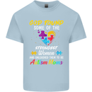 God Found Autism Moms Autistic ASD Mens Cotton T-Shirt Tee Top Light Blue