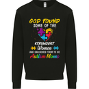 God Found Autism Moms Autistic ASD Mens Sweatshirt Jumper Black