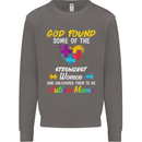 God Found Autism Moms Autistic ASD Mens Sweatshirt Jumper Charcoal