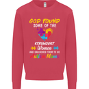 God Found Autism Moms Autistic ASD Mens Sweatshirt Jumper Heliconia