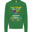 God Found Autism Moms Autistic ASD Mens Sweatshirt Jumper Irish Green