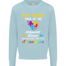 God Found Autism Moms Autistic ASD Mens Sweatshirt Jumper Light Blue