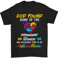 God Found Autism Moms Autistic ASD Mens T-Shirt Cotton Gildan Black