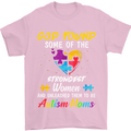 God Found Autism Moms Autistic ASD Mens T-Shirt Cotton Gildan Light Pink