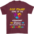 God Found Autism Moms Autistic ASD Mens T-Shirt Cotton Gildan Maroon