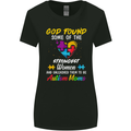 God Found Autism Moms Autistic ASD Womens Wider Cut T-Shirt Black