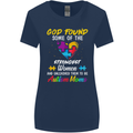 God Found Autism Moms Autistic ASD Womens Wider Cut T-Shirt Navy Blue