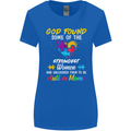 God Found Autism Moms Autistic ASD Womens Wider Cut T-Shirt Royal Blue