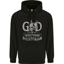 God of Thunder Gym Training Top Vikings Childrens Kids Hoodie Black