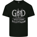 God of Thunder Gym Training Top Vikings Kids T-Shirt Childrens Black