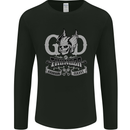 God of Thunder Gym Training Top Vikings Mens Long Sleeve T-Shirt Black