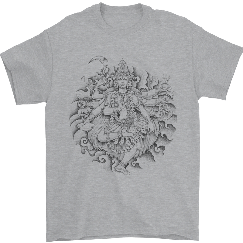 Goddess Shiva Hindu God Hinduism Religion Mens T-Shirt Cotton Gildan Sports Grey