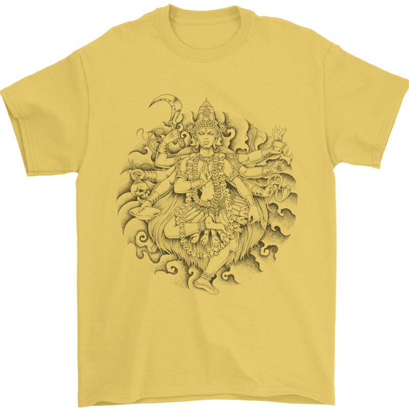 Goddess Shiva Hindu God Hinduism Religion Mens T-Shirt Cotton Gildan Yellow