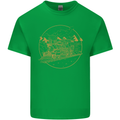 Gold Locomotive Steam Engine Train Spotter Mens Cotton T-Shirt Tee Top Irish Green
