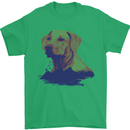 Golden Retriever Mountains Mens T-Shirt Cotton Gildan Irish Green