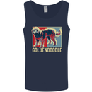 Goldendoodle Dog Art Mens Vest Tank Top Navy Blue