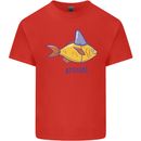 Goldfish Atitude Great White Shark Wannabe Mens Cotton T-Shirt Tee Top Red