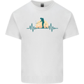Golf Heartbeat Pulse Mens Cotton T-Shirt Tee Top White