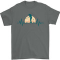 Golf Heartbeat Pulse Mens T-Shirt Cotton Gildan Charcoal