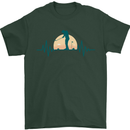 Golf Heartbeat Pulse Mens T-Shirt Cotton Gildan Forest Green