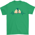 Golf Heartbeat Pulse Mens T-Shirt Cotton Gildan Irish Green