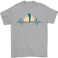 Golf Heartbeat Pulse Mens T-Shirt Cotton Gildan Sports Grey