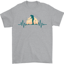 Golf Heartbeat Pulse Mens T-Shirt Cotton Gildan Sports Grey