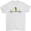 Golf Heartbeat Pulse Mens T-Shirt Cotton Gildan White