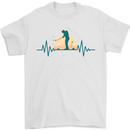 Golf Heartbeat Pulse Mens T-Shirt Cotton Gildan White