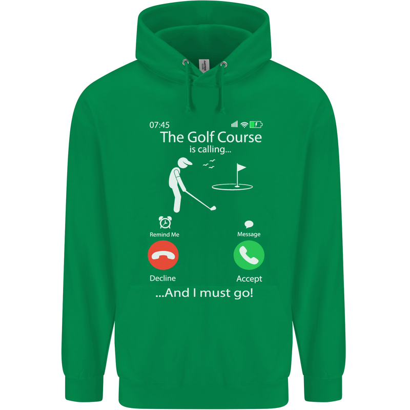 Golf Is Calling Golfer Golfing Funny Childrens Kids Hoodie Irish Green