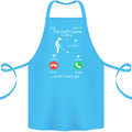 Golf Is Calling Golfer Golfing Funny Cotton Apron 100% Organic Turquoise