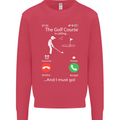 Golf Is Calling Golfer Golfing Funny Kids Sweatshirt Jumper Heliconia